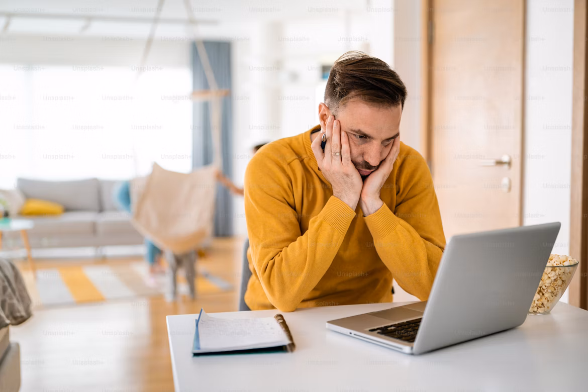 Stressed business owner